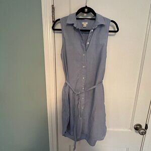 J.Crew Sleeveless Chambray Shirt Dress – Size S